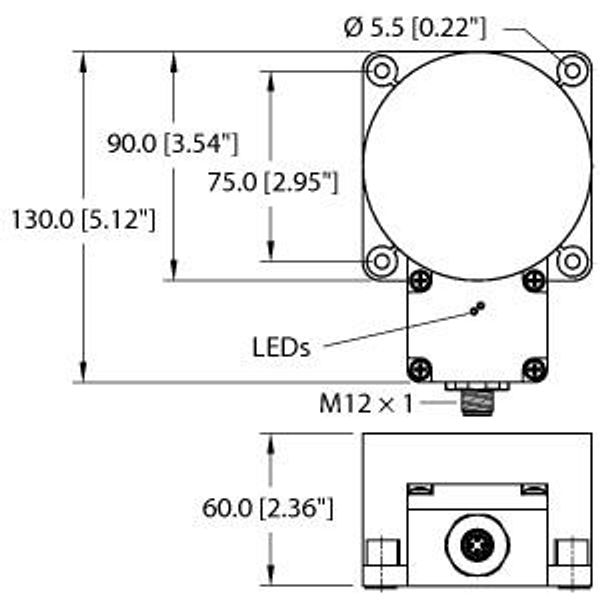 Inductive Sensor With Extended Switching Distance   NI100U-K90SR-VP4X2-H1141 image 1