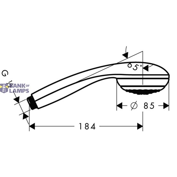 Crometta 85 Mono hand shower, chrome image 1
