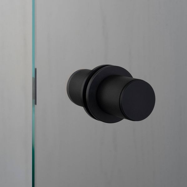 DOOR KNOB / FIXED / DOUBLE-SIDED / LINEAR / WELDERS BLACK image 1
