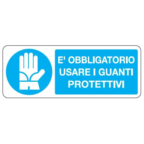 Mandatory sign - Al - Dimensions: 330x125 mm image 1