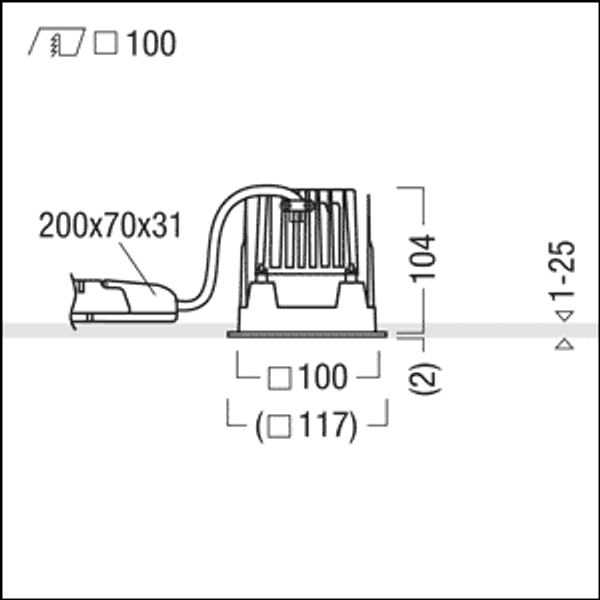 PANOS INF Q100V 15W 930 LDO SP-SM TL - LED ceiling-recessed luminaire image 3
