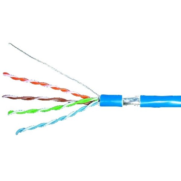 F/UTP Cable Cat.5e, 4x2xAWG24/1, PVC, Eca, blue, Drum (The price is shown without markup on metals. Request a quote for accurate information) image 1