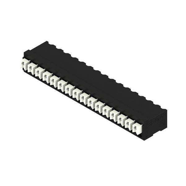 Printed circuit board terminals, 3.81 mm, Number of poles: 16, 90°, Solder pin length (l): 1.5 mm, black, PUSH IN with actuator, Clamping range, max. : 1.5 mm², Tube image 2