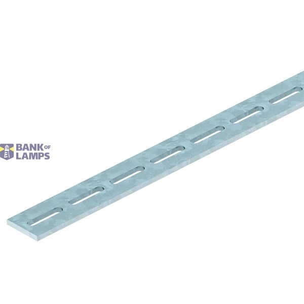 Flat steel perforated 40x5x3000 Steel Hot-dip galvanised zinc image 1