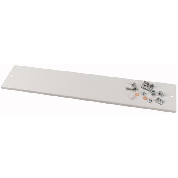 XME0808C Front cover, +mounting kit, vertical, empty, HxW=200x800mm, grey image 1