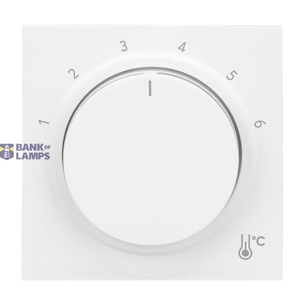 1794 R-44M Cover plate with legend Characters 1 ... 6 for Thermostat Turn button studio white matt - Busch-art linear image 1