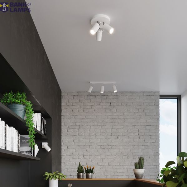 RING CEILING LAMP 3P WHITE GU10 3X40W IP20 image 9