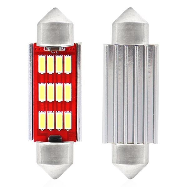 LED CANBUS 4014 12SMD Festoon C5W C10W C3W 41mm White 12V/24V image 1