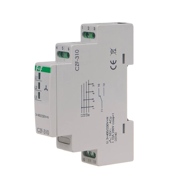 phase loss and asymmetry sensor, DIN rail mounting, True RMS image 1