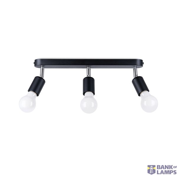 CEILING LAMP FORNES 3 BLACK E27 3X60 IP20 image 2