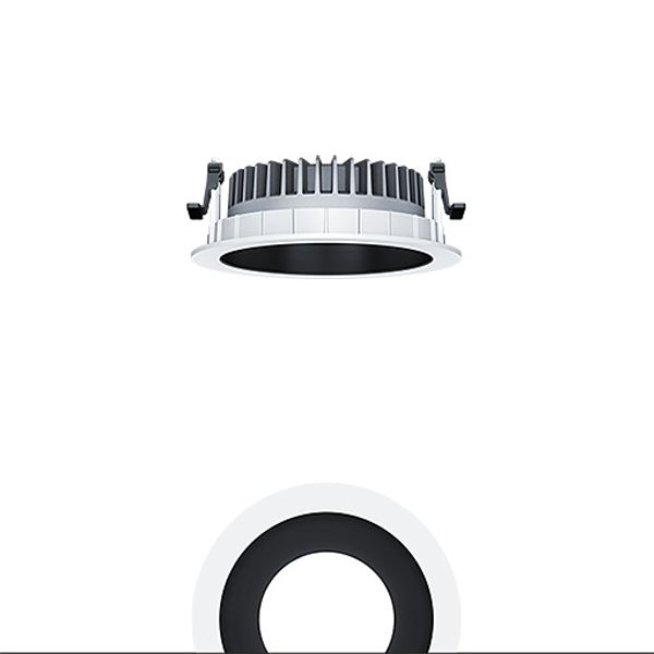 PANOS R R150 3k-830 SWI L BK WH - LED ceiling-recessed luminaire image 1