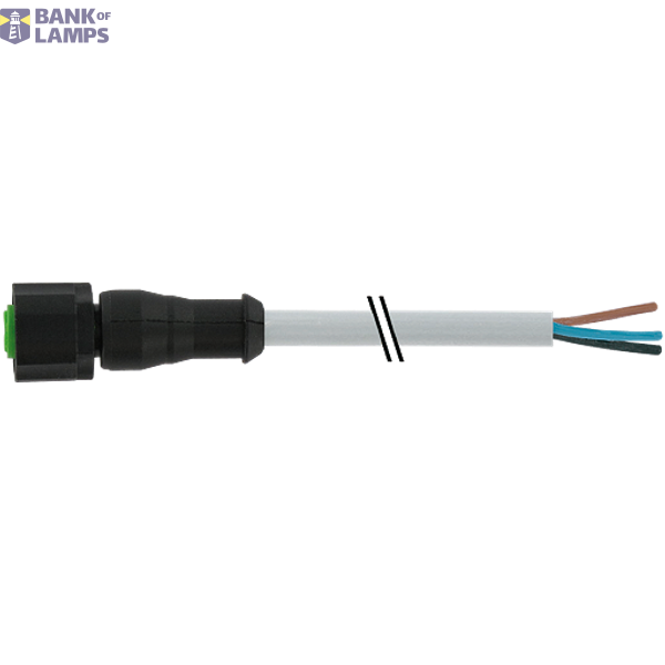 M12 female 0° A-cod. with cable Lite PUR 8x0.25 gy  2.0m image 1