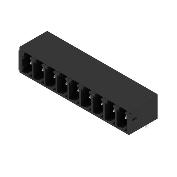 PCB plug-in connector, male header, closed side, THT solder connection, 3.81 mm, Number of poles: 9, 90°, Solder pin length (l): 3.2 mm, tinned, black, Box image 2