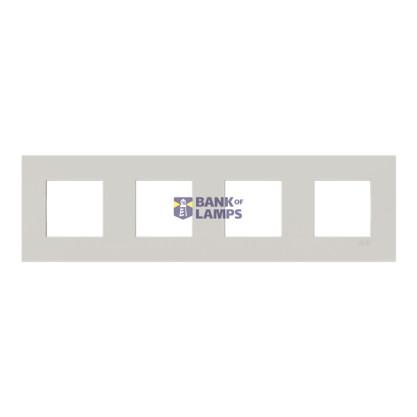 Frame 4-gang / 2+2+2+2-modules - ABB logo - S - Dune image 1