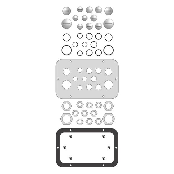 WSA Cable entry gland plate for type A, with 13 entries image 1