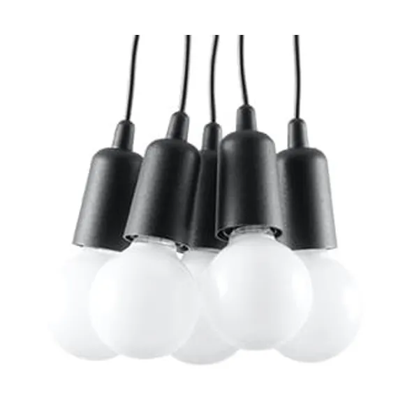 HANGING LAMP DIEGO 5 BLACK E27 5X60W IP20 image 1