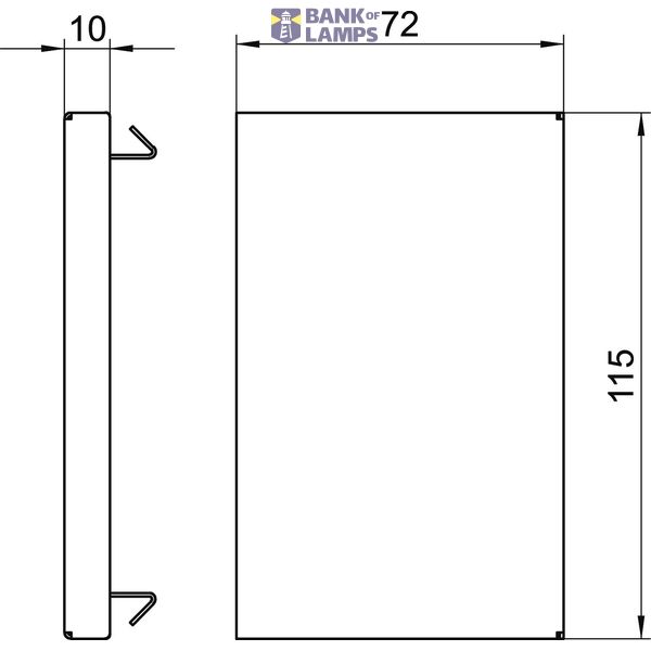 GS-E70110LGR End piece  70x110x10 image 2
