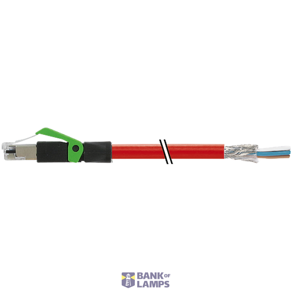 RJ45 male 0° with cable shielded PUR 2x2xAWG22 shielded  rd 15.0m image 2