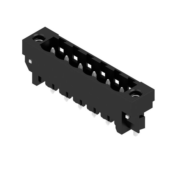 PCB plug-in connector, male header, Solder flange, THT solder connection, 5.08 mm, Number of poles: 6, 180°, Solder pin length (l): 3.2 mm, tinned, black, Box image 4