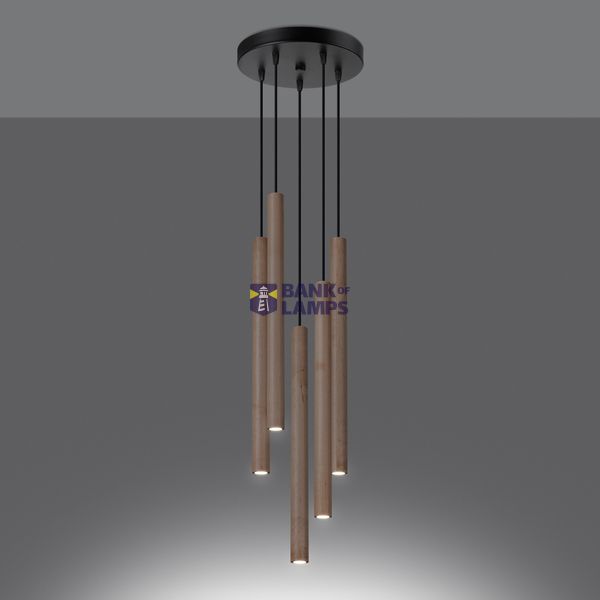 HANGING LAMP PASTELO 5P WOOD G9 5X8W IP20 image 6
