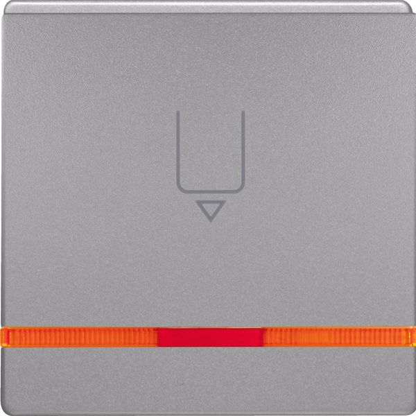 Hotel card switch cover with imprint and orange lens Q.x alu velvety, image 1