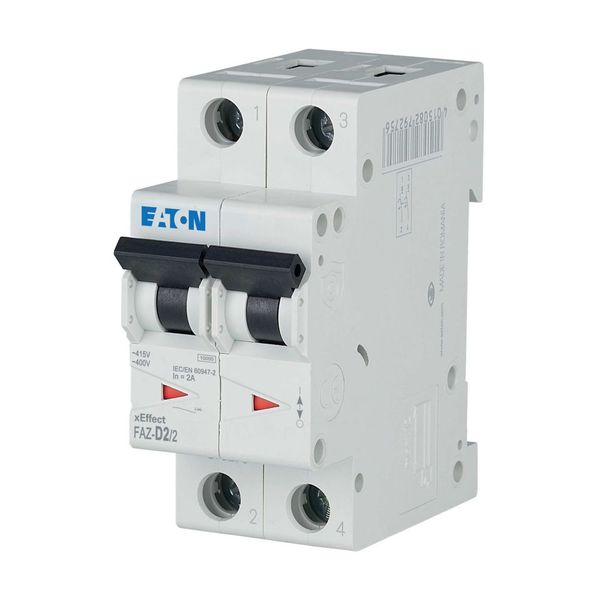 Miniature circuit breaker (MCB), 2 A, 2p, characteristic: D image 30
