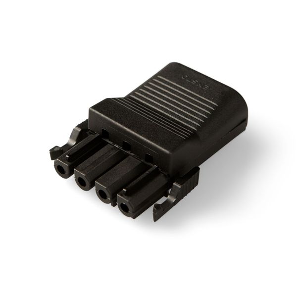 Coupler 4-p socket, str-rel, blk image 3
