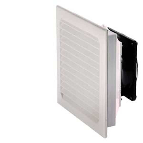 Filter fan, cutout: W: 177 mm, H: 177 mm, RAL 7035, IP55, EMC image 1