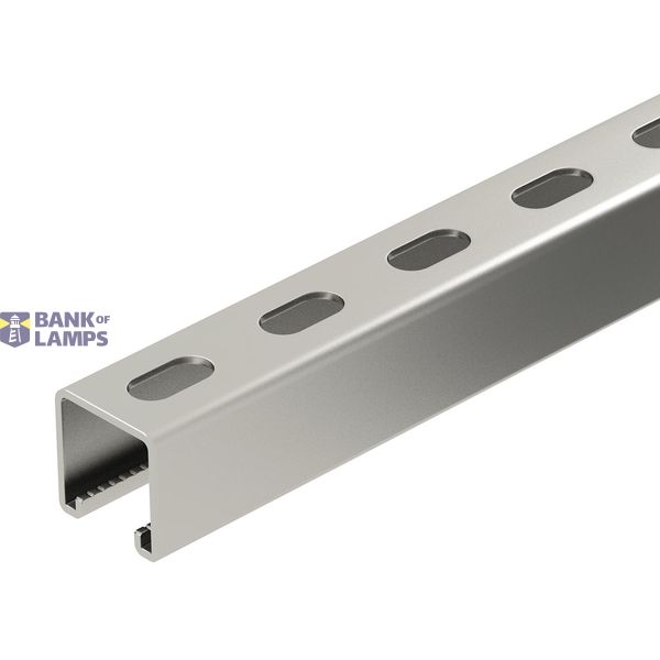 Profile rail perforated, slot 22mm 3000x41x41 Stainless steel A4 1.457 image 1