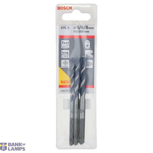 3-piece CYL-5 concrete drill bit set 5; 6; 8 mm image 2