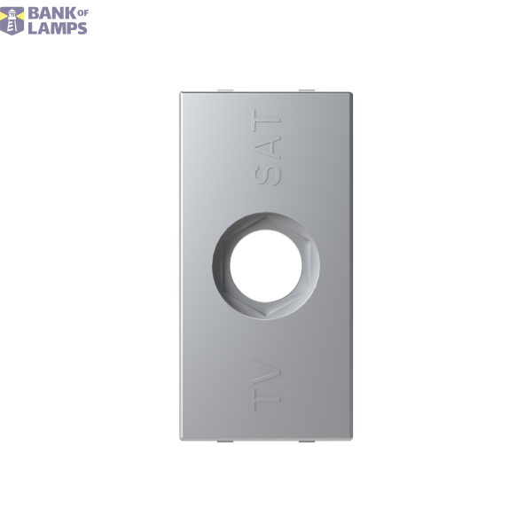 TV outlet cover plate - 1M - Silver image 1
