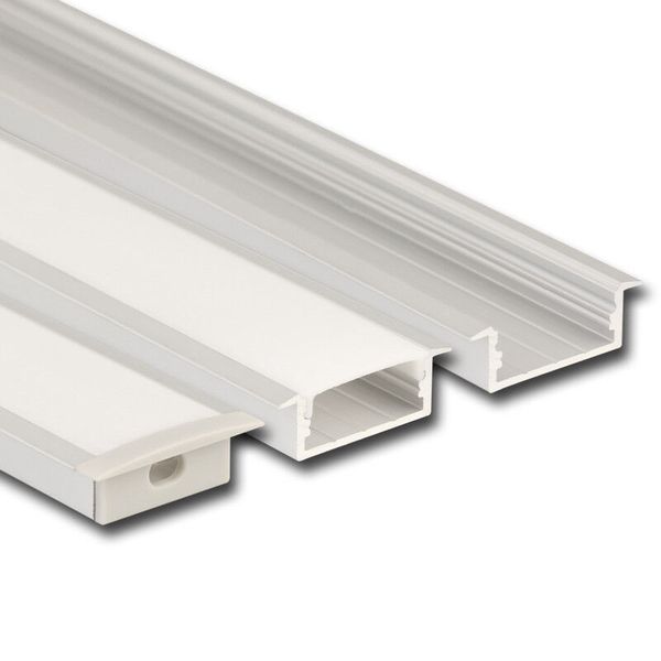 Built-in aluminum profile VD, 30x10 mm, matte diffuser, complete, 1 m image 1