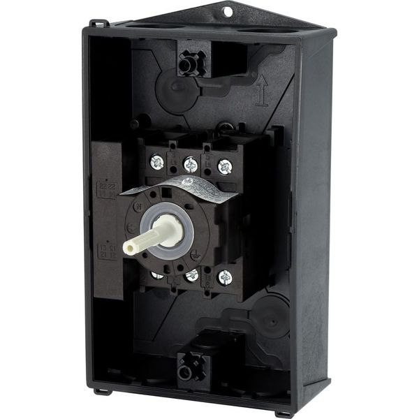 P1-25/I2/SVB/HI11 Main switch, P1, 25 A, surface mounting, 3 pole, 1 N/O, 1 N/C, Emergency switching off function, With red rotary handle and yellow locking ring, Locka image 26