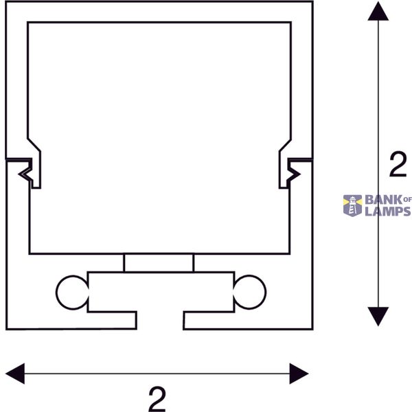 GLENOS professional profile 2020-100, black, 1m, incl. white cover image 1
