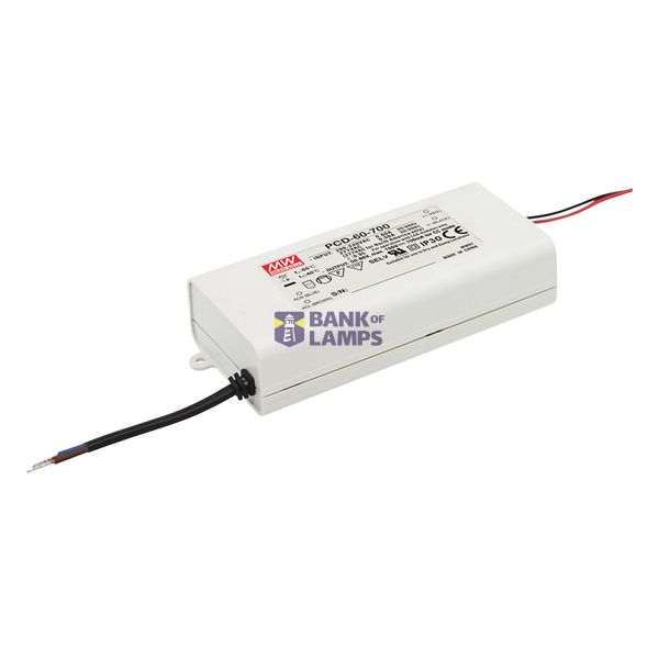PCD-60-500B Led driver, Class2 57W, 65-115V, 500mA CC dimmable, MEAN WELL image 1
