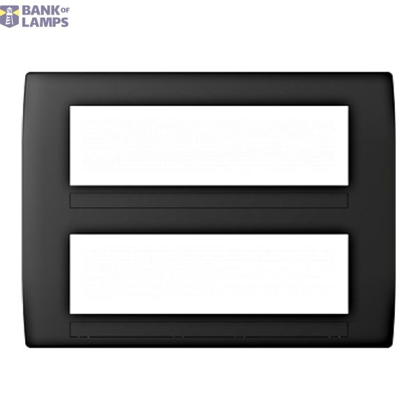 Cover frame 2x7M, soft touch black image 1