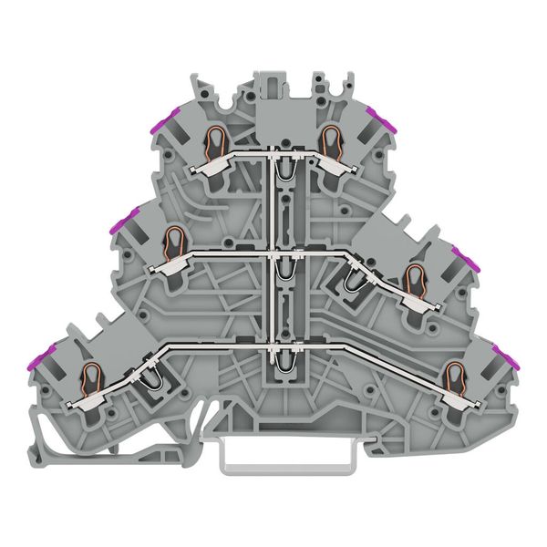 Triple-deck terminal block image 1