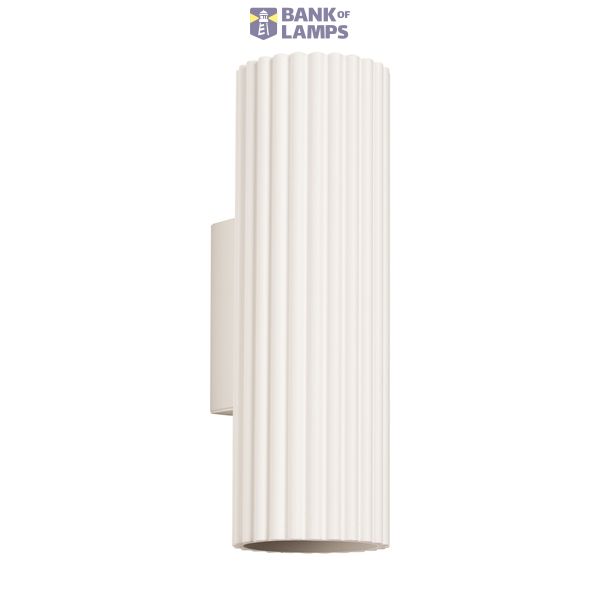 CARBON VERTICAL WALL LAMP WITH BEIGE MINIMALISTIC LAMPSHADE FOR DINING ROOM 2XGU10 image 2