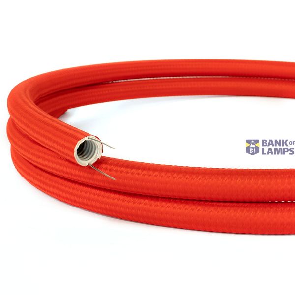 Creative-Tube flexible conduit, Rayon Red RM09 fabric covering, diameter 20 mm image 1