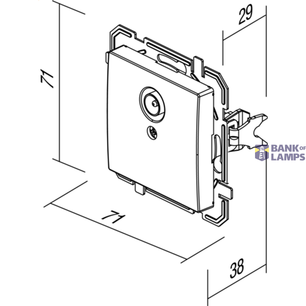 SOCKET TV BASIC 0dB AT XO 4417028 image 3