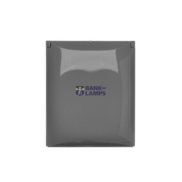 Quadruple socket outlet with earthing IP44 version - flap in colour of the cover, 16A, quick connection, dark grey image 1