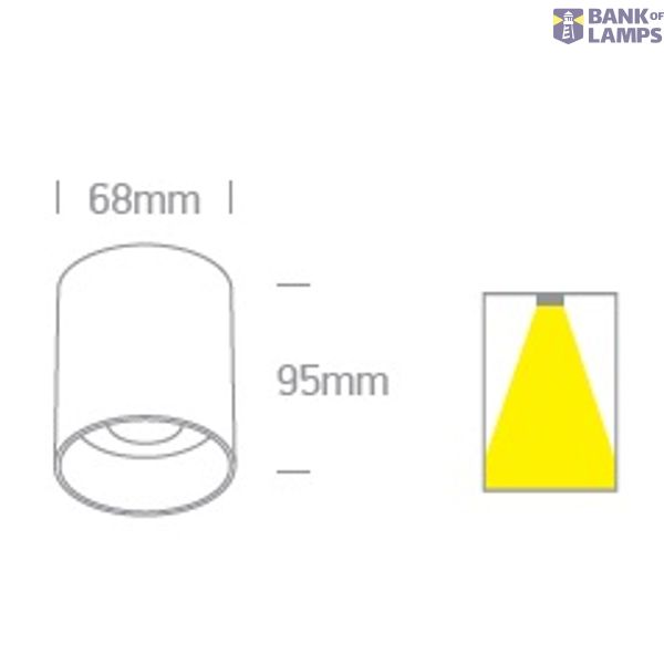 WHITE BLACK REFLECTOR GU10 10W DARK LIGHT image 2