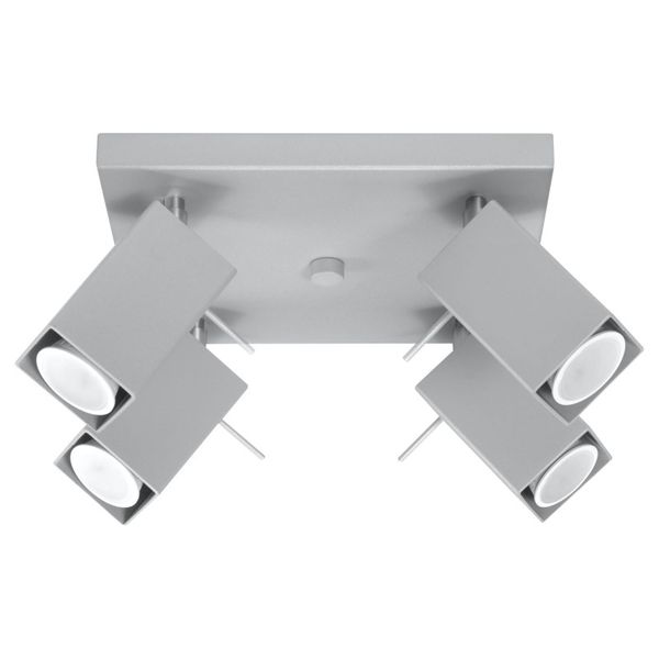 CEILING LAMP MERIDA 4 GREY GU10 4X40W IP20 image 1