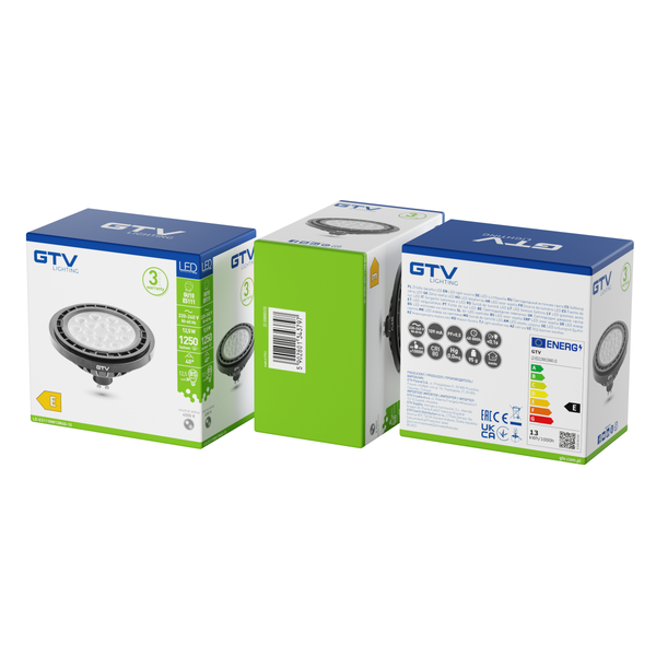 LED Bulb GU10, ES111, 12.5 W, 1250 lm, 4000K, AC220-240V, 40°, black image 2