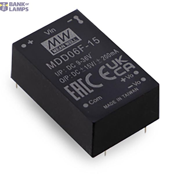 Mean Well MDD06G-15 DC/DC converter, print 200 mA 6 W Number of outputs: 2 x Contents 1 pc. image 1