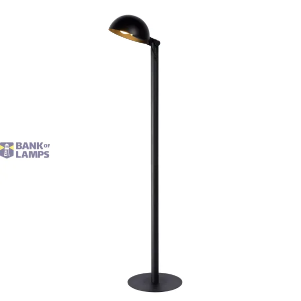 Lucide AUSTIN - Floor lamp - Ø 28 cm - 1xE27 - Black image 1