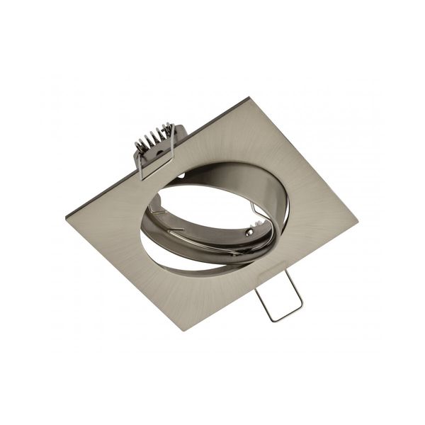 Spot luminaire housing PORTO-K with adjustment, IP20, square, stainless steel image 1