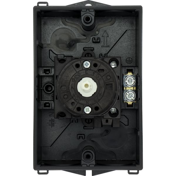 T0-2-1/I1/SVB-SW Main switch, T0, 20 A, surface mounting, 2 contact unit(s), 3 pole, STOP function, With black rotary handle and locking ring, Lockable in the 0 (Off) image 24