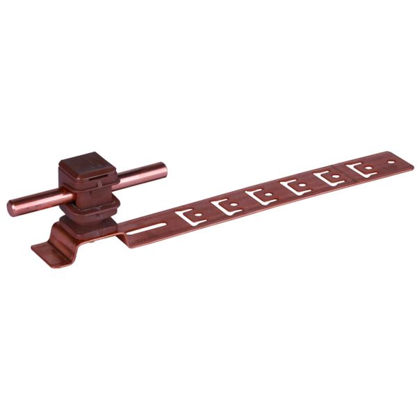 Roof cond. hol. UNIsnap Cu/plastic brown H 16mm Rd 8mm with embossed b image 1