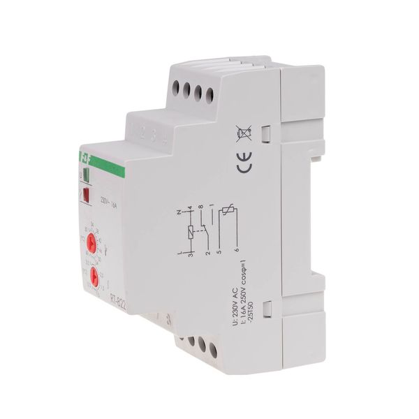 temperature controller - temperature range 30Ã·60Â°C, DIN rail mounting, contact: 1NO/NC 230V AC image 1